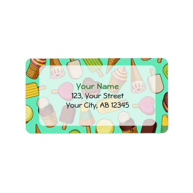 Etiqueta Fondo de Crema de Hielo (Frente)