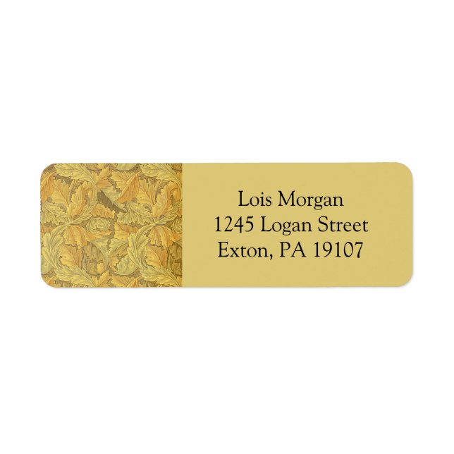 Etiqueta Fondo de escritorio William Morris Acanthus (Frente)