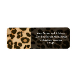 Etiqueta Fondo de impresión de leopardo