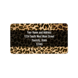 Etiqueta Fondo de impresión de leopardo