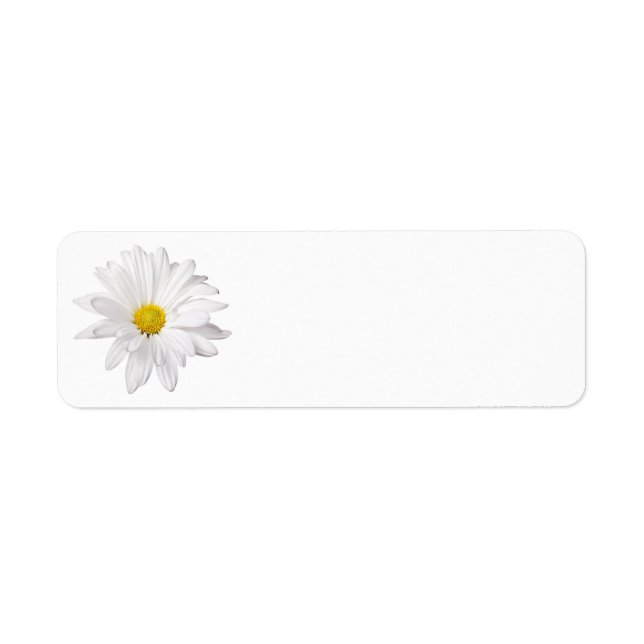 Etiqueta Fondo de la flor de margarita blanca Daisies perso (Frente)