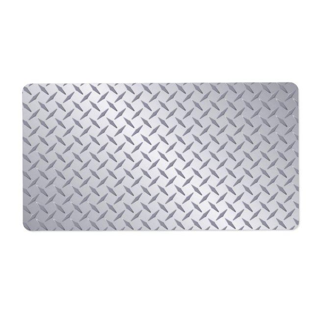 Etiqueta Fondo de la placa de diamante de acero brillante (Frente)