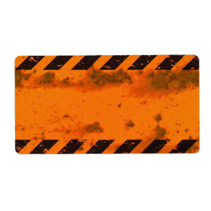 Etiqueta Fondo de rayas de riesgo rusto