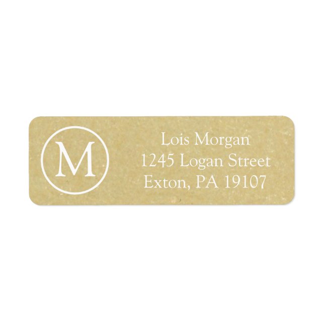 Etiqueta Fondo de textura de papel antiguo (Frente)