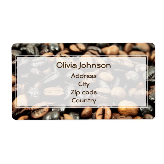 Etiqueta Fondo del café (Frente)