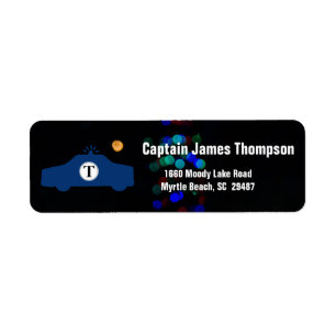 Etiqueta Fondo del coche de la policía y las luces