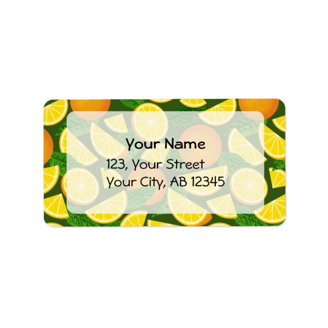 Etiqueta Fondo del naranja (Frente)