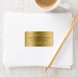 Etiqueta Fondo del tono de oro de la sangre metálica