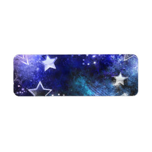 Etiqueta Fondo espacial con estrellas