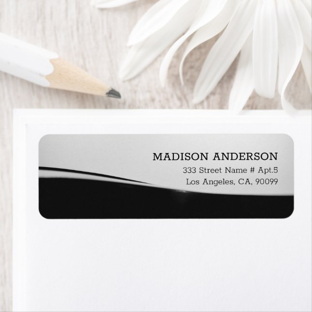 Etiqueta Fondo Negro Y Gris (In situ)