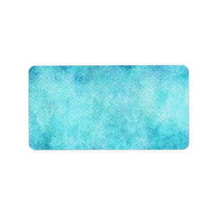Etiqueta Fondo personalizado acuarela azul brillante