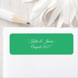 Etiqueta Fondo Verde Menta Plano – Diseño de Boda