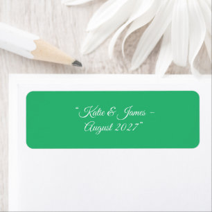 Etiqueta Fondo Verde Menta Plano – Diseño de Boda