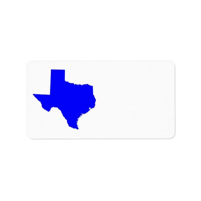 Etiqueta Forma azul de Texas (Frente)