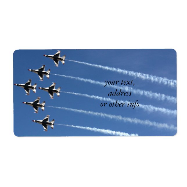 Etiqueta Formación delta F-16 Thunderbirds (Frente)