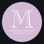 Etiqueta formal de favor de boda de monograma<br><div class="desc">¡Hay otros colores disponibles en nuestra tienda!</div>