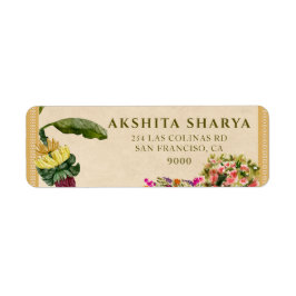 Etiqueta Formal Traditional Wedding Return Address Label 