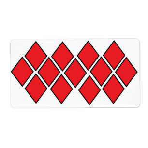 Etiqueta Formas de diamante rojo