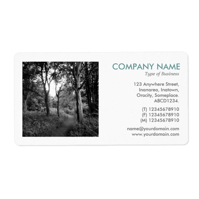 Etiqueta Foto cuadrada - En los bosques (Frente)