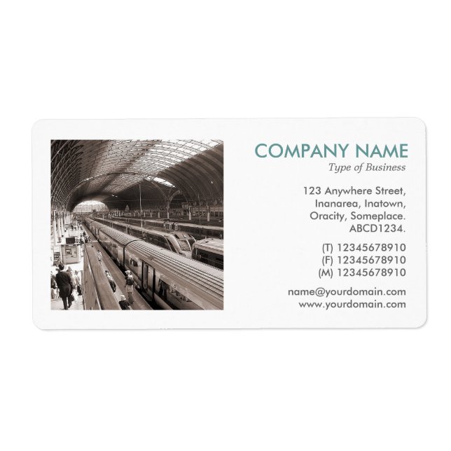 Etiqueta Foto cuadrada - Estación Paddington de Londres (Frente)