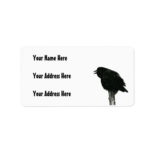 Etiqueta Foto de Crow/Raven (Frente)