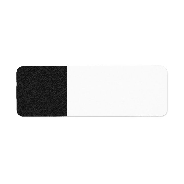 Etiqueta Foto de cuero negro. (Frente)