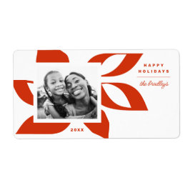 Etiqueta Foto gráfica de Poinsettia