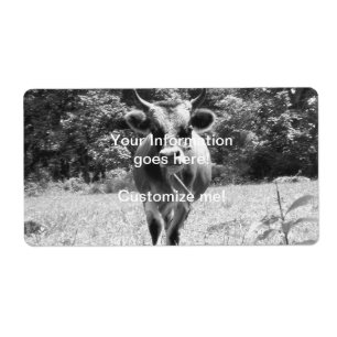Etiqueta Foto gris retra de Bull