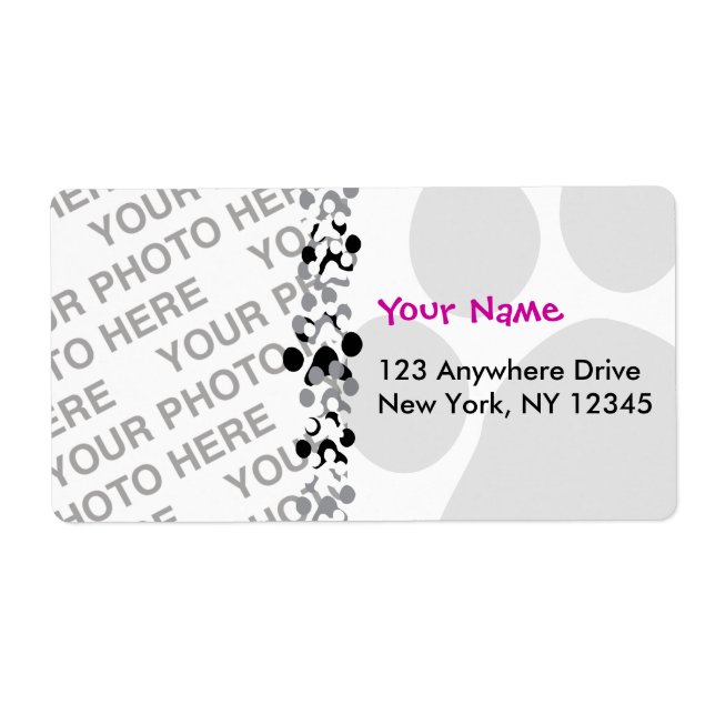 Etiqueta Foto Mascota personalizada (Frente)