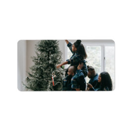 Etiqueta Foto personalizada de la familia de Navidades Pers