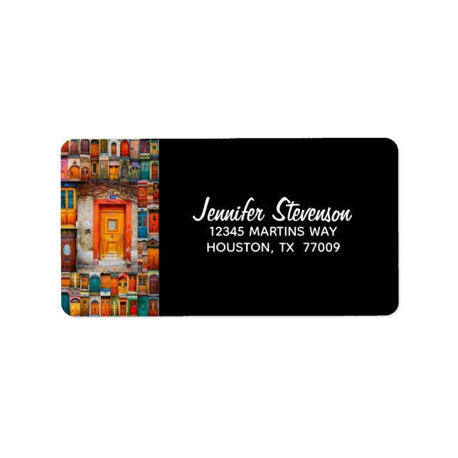 Etiqueta Fotografía de arte de puertas de época única moder (Frente)