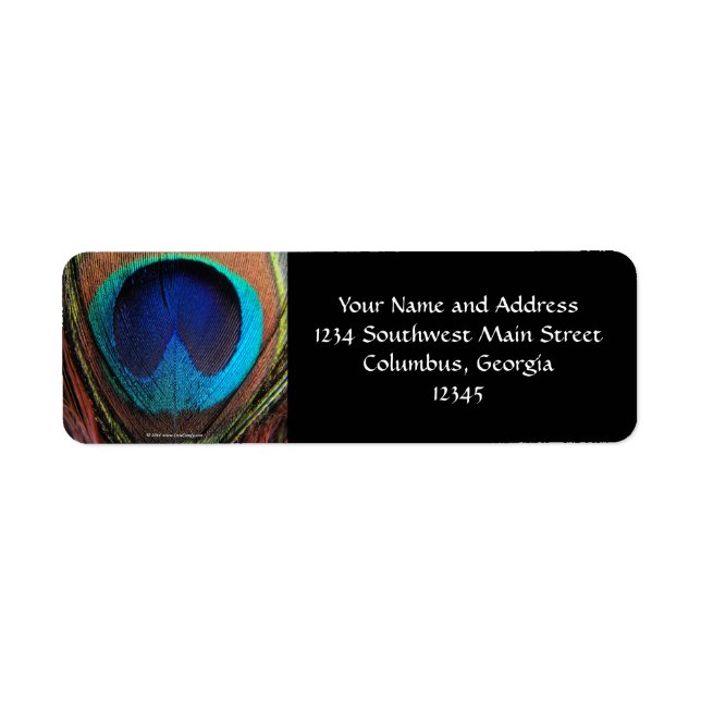 Etiqueta Fotografía de la película de pavo real macroeconóm (Frente)