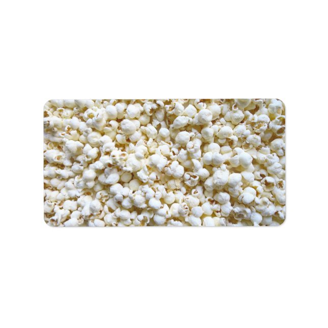 Etiqueta Fotografía de textura de palomitas (Frente)