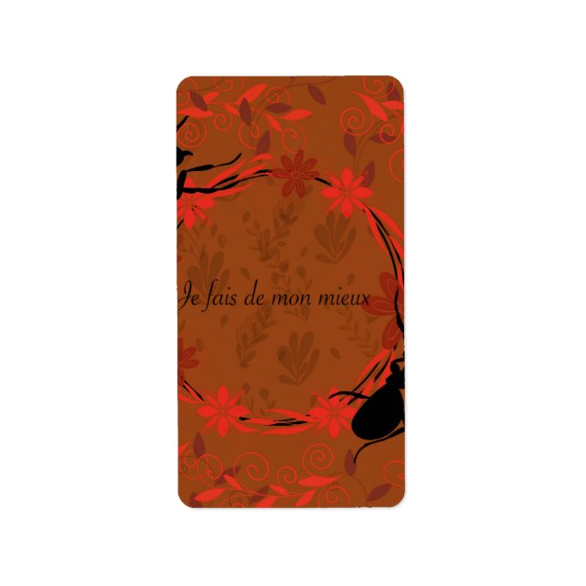 Etiqueta fourmi, affirmation positive ,phrase inspirante (Frente)