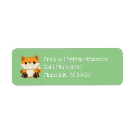 Etiqueta Fox Baby Shower Woodland Animal