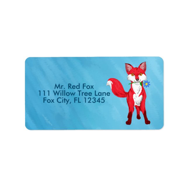 Etiqueta Fox feliz (Frente)