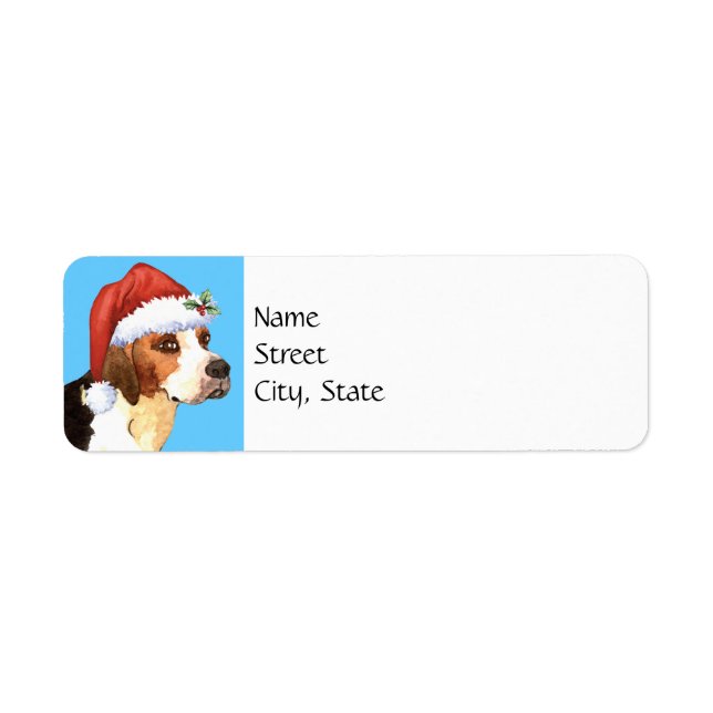 Etiqueta Foxhound inglés de Happy Howlidays (Frente)