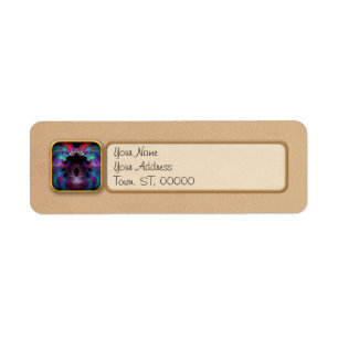 Etiqueta Fractal - Cristo - alas de los ángeles