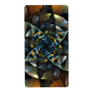 Etiqueta Fractal de arte abstracto de PinWheeler