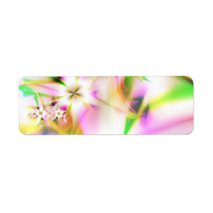 Etiqueta fractal floral