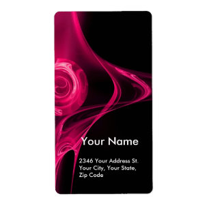 Etiqueta FRACTAL ROSA rosa Fuschsia negro