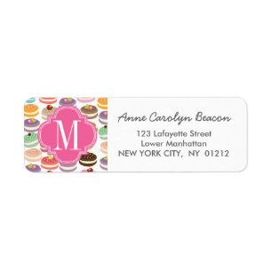 Etiqueta Francés Macarons personalizado