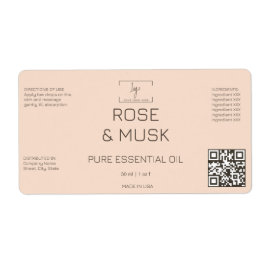 Etiqueta Frasco con logotipo "Dropper" con código Qrcode