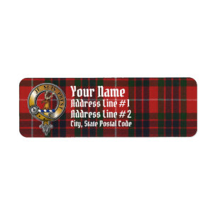 Etiqueta Fraser Lovat Tartan & Badge