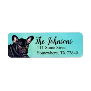 Etiqueta French Bulldog Bull Dog Address Labels