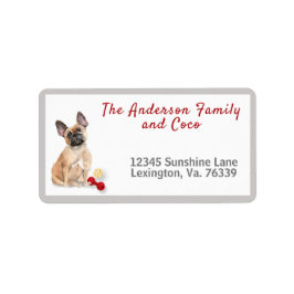 Etiqueta French Bulldog Toys Home Return Address      