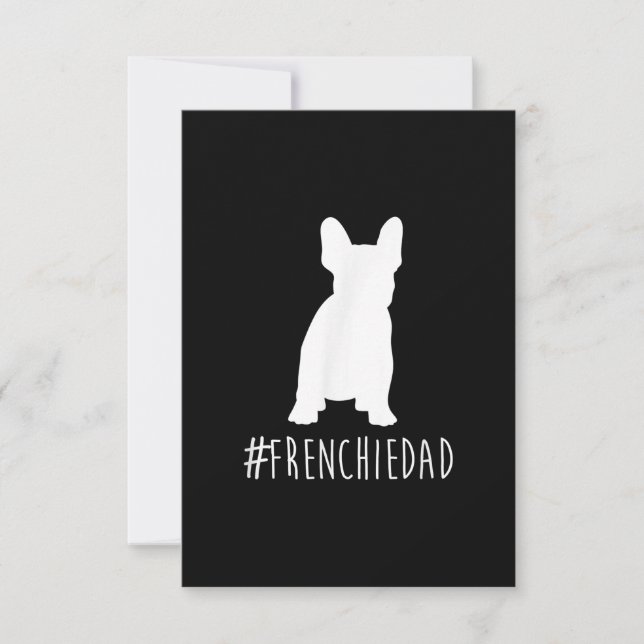 etiqueta frenchie dad bulldog francés dad dad dad (Anverso)