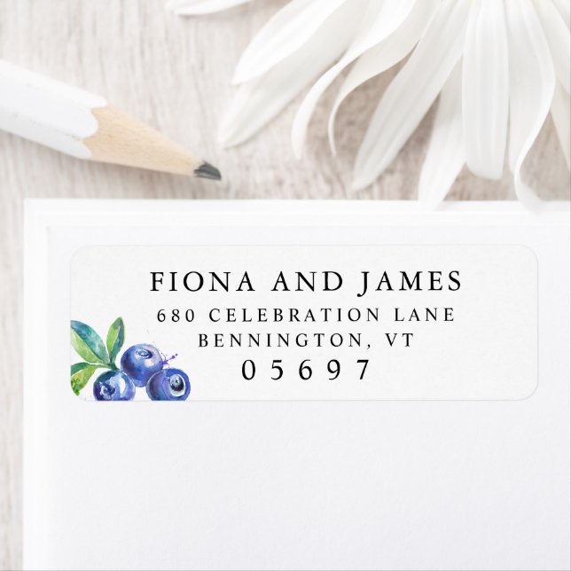 Etiqueta Fresa Acuarela Dirección de Devolución (In situ)