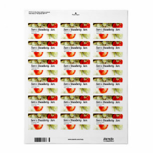 Etiqueta Fresa vintage - Jam personalizado