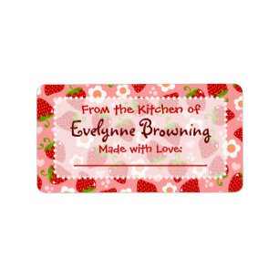 Etiqueta Fresas Personalizado Canning / Jar Labs